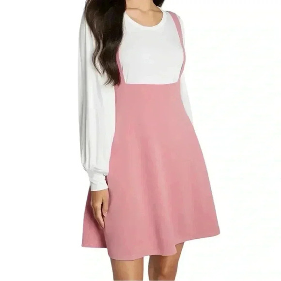 NWT ModCloth 1X Pink Jumper Dress‎ with Pockets - Picture 1 of 4